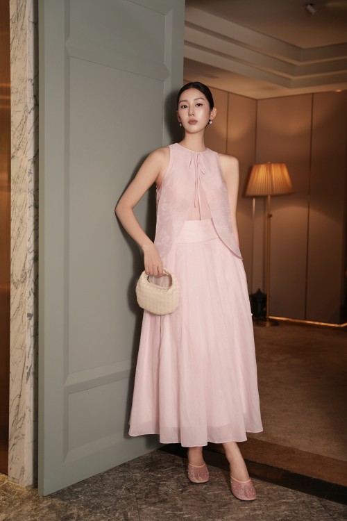 Sixdo Pink Organza Blouse