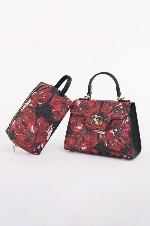 Sixdo Black & Red Small Handbag