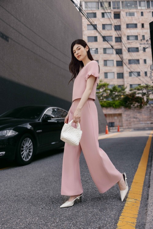 Sixdo Pink Woven Blouse