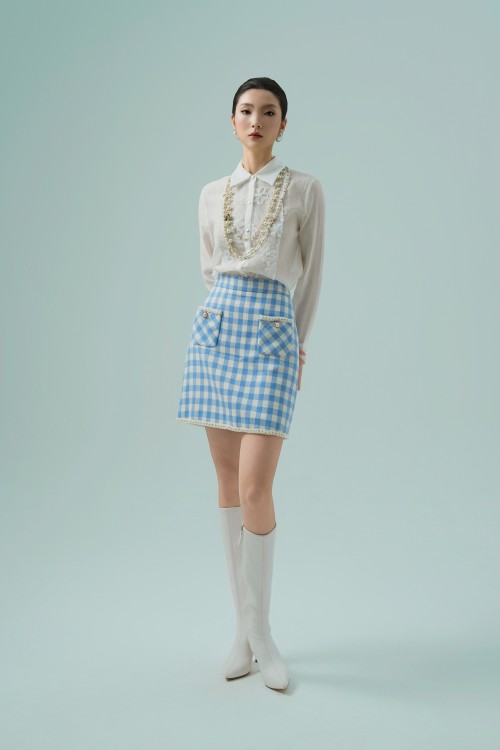 Sixdo White Organza Shirt