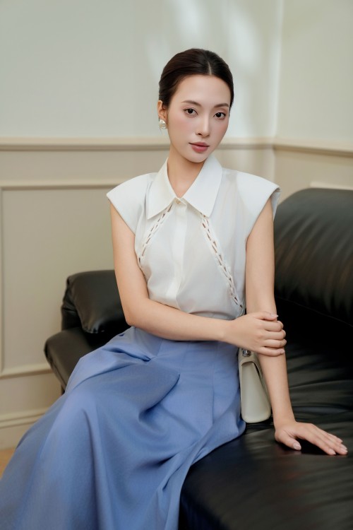 Sixdo White Raw Shirt