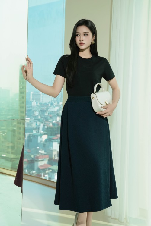 Sixdo Black Sixdo Embroidered Cotton T-shirt