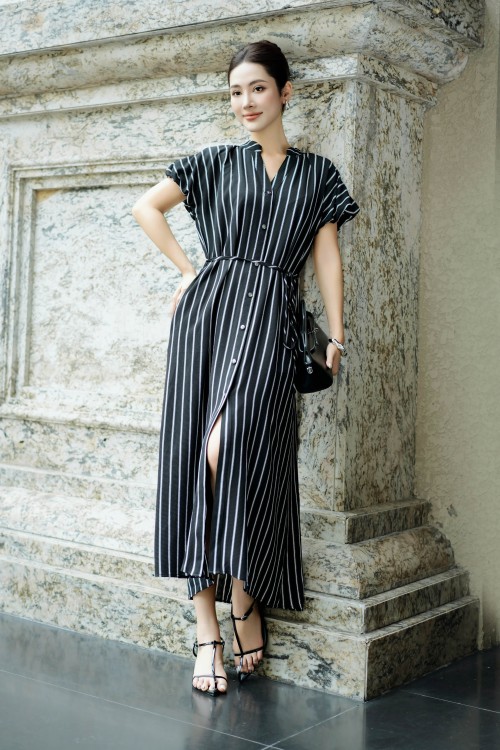 Black Woven Loose Dress