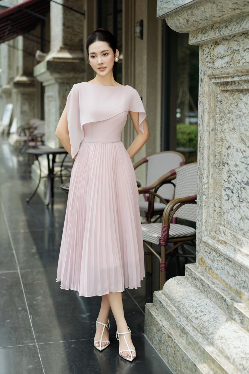 Chiffon Flared Dress