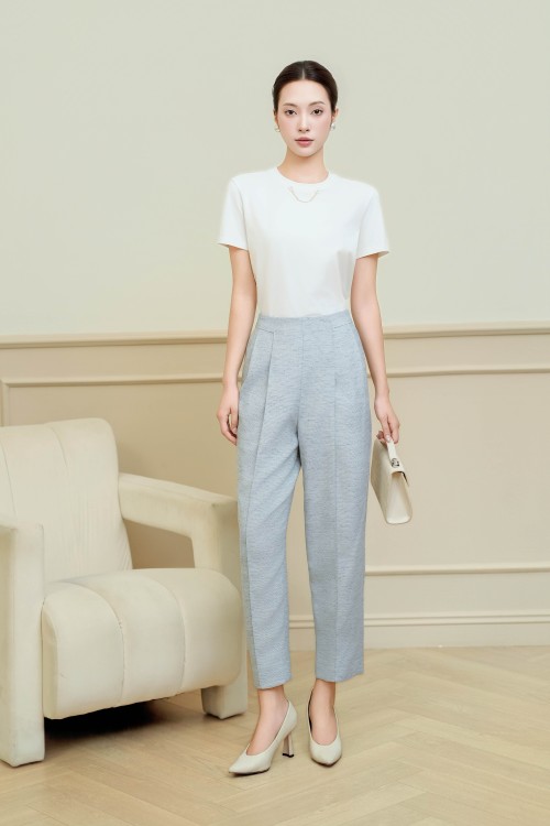 Light Mint Raw Baggy Pants