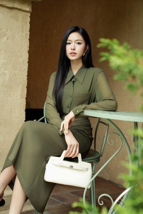 Moss Green Chiffon Shirt