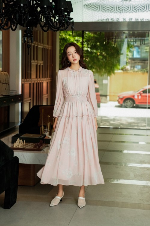 Chiffon Flared Dress 03