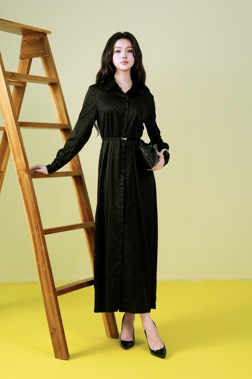Black Silk Maxi Dress