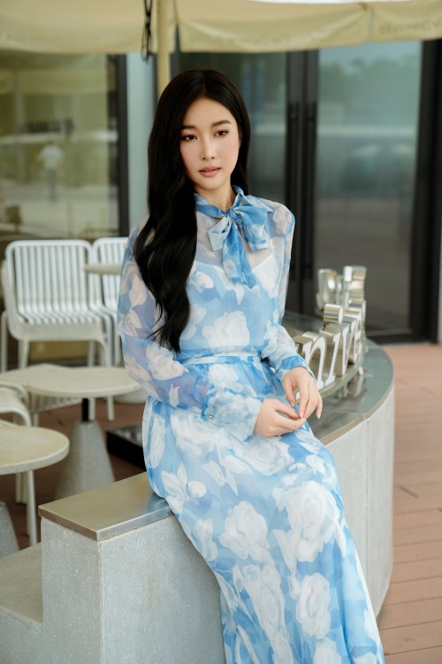 Blue Voile Blouse