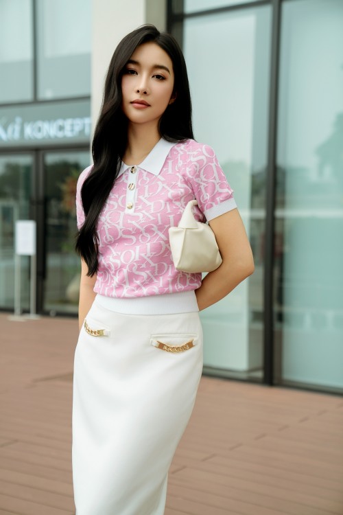 Pink Sixdo Knit Polo