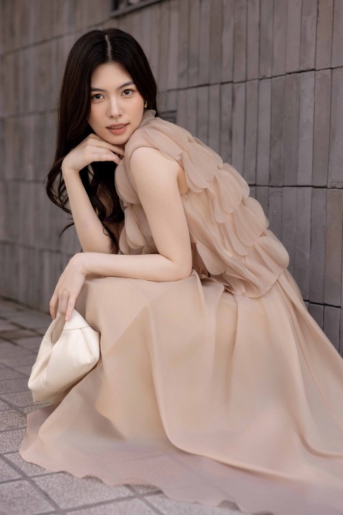 Beige Organza Blouse