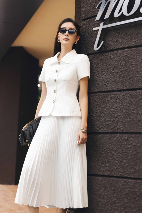 White Brocade Vest