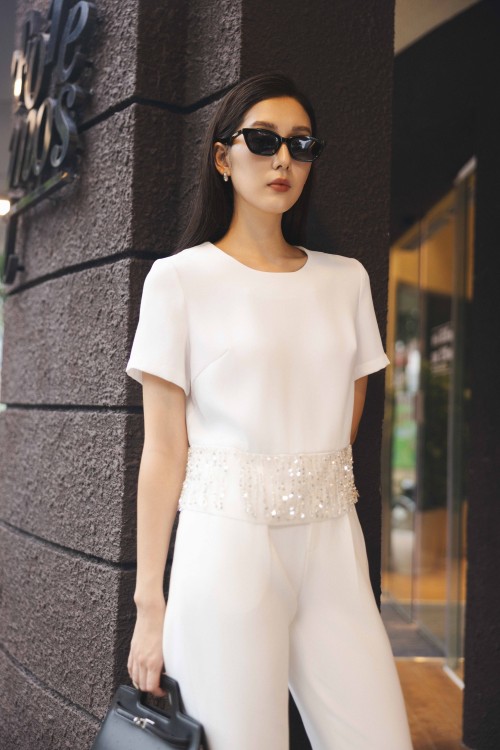 White Woven Blouse