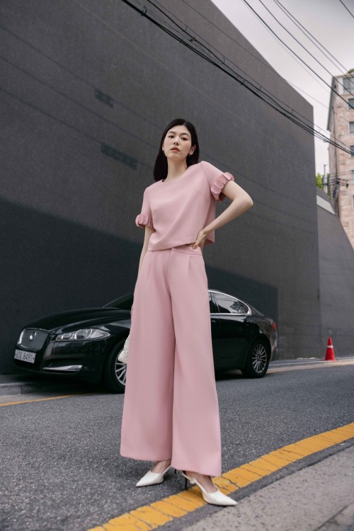 Pink Woven Loose Pants