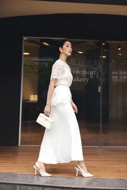 White Woven Mermaid Skirt