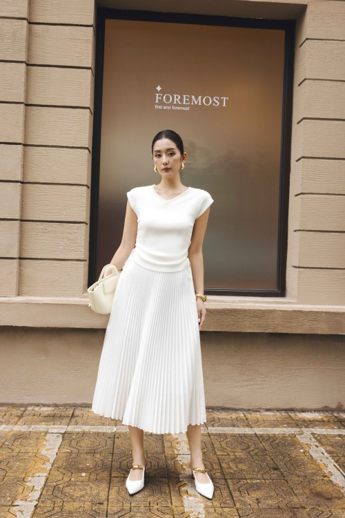 White Knit Blouse