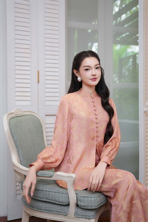 Pink Silk Blouse &amp; Pants