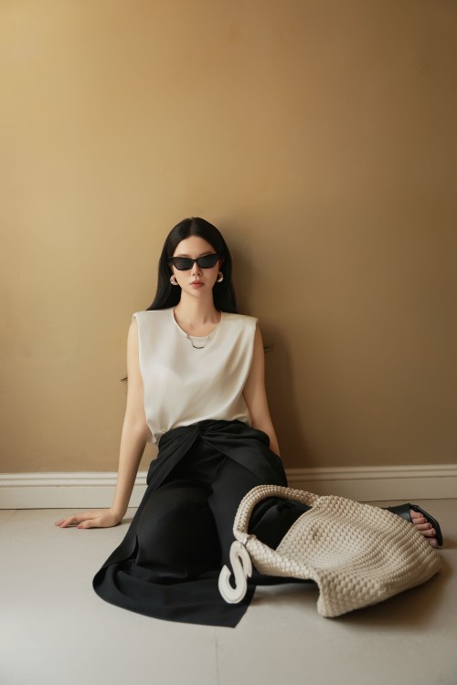 White Silk Blouse