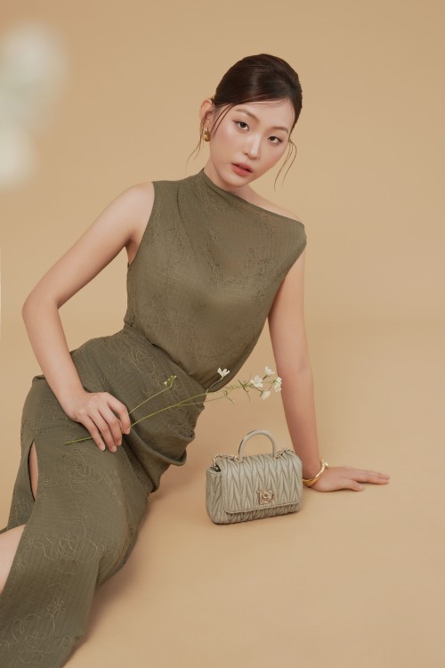 Pine Green Organza Blouse
