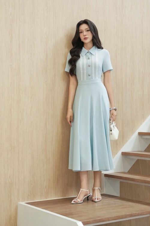 Ocean Tendy Flared Dress