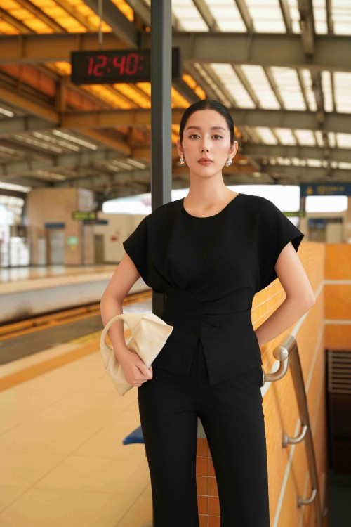 Black Woven Blouse