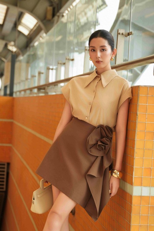 Dark Beige Raw Shirt