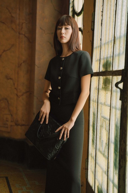 Black Woven Vest