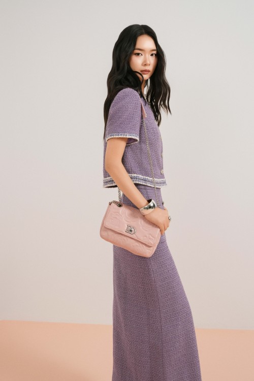 Dark Violet Tweed Vest