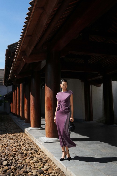 Purple Taro Velvet Mermaid Skirt