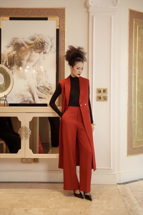 Dark Ochre Woven Loose Pants