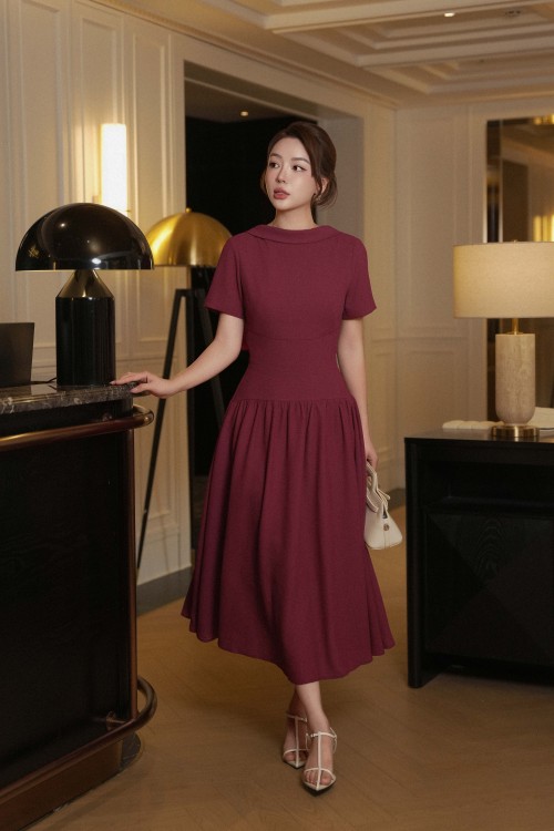 Woven Flared Dress