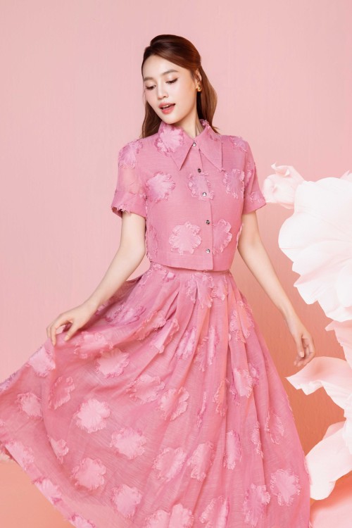 Rosy Pink Organza Shirt