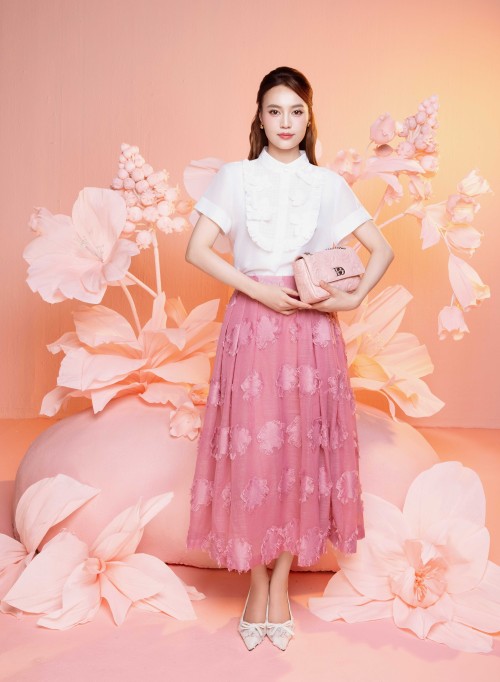 White 3D Flower Organza Blouse