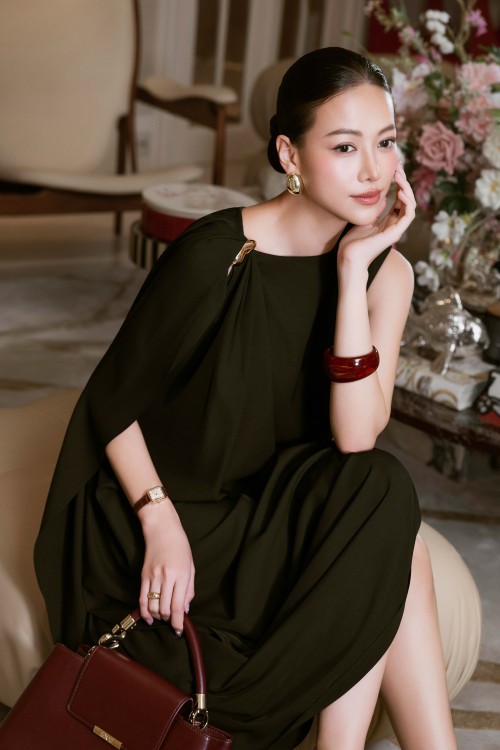 Black Silk Loose Dress
