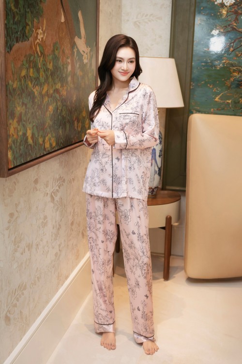 Floral Long Silk Blouse