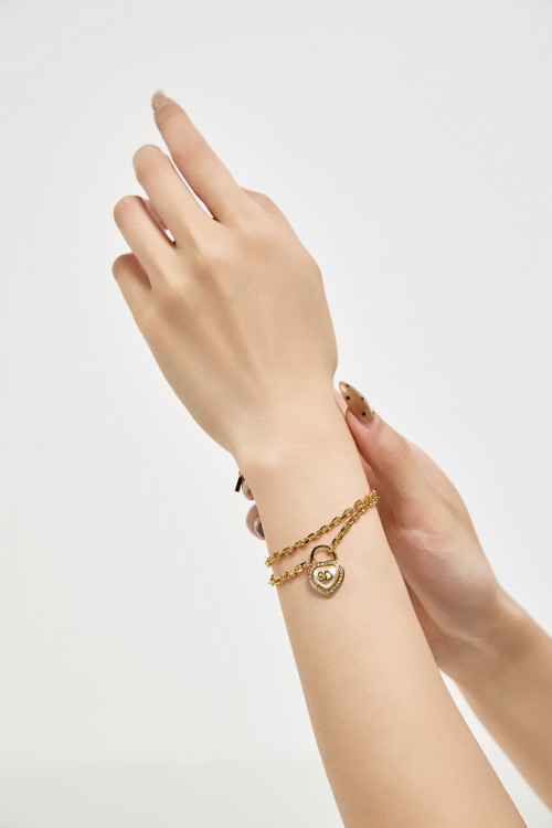 Sixdo Sixdo Heart Double Layers Bracelet