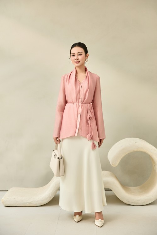 Sixdo Raspberry Organza Blouse