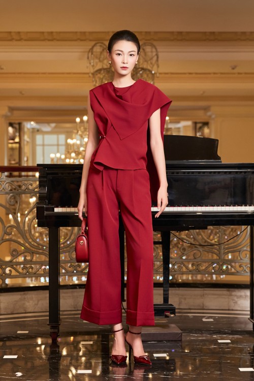 Burgundy Tuytsi Loose Pants