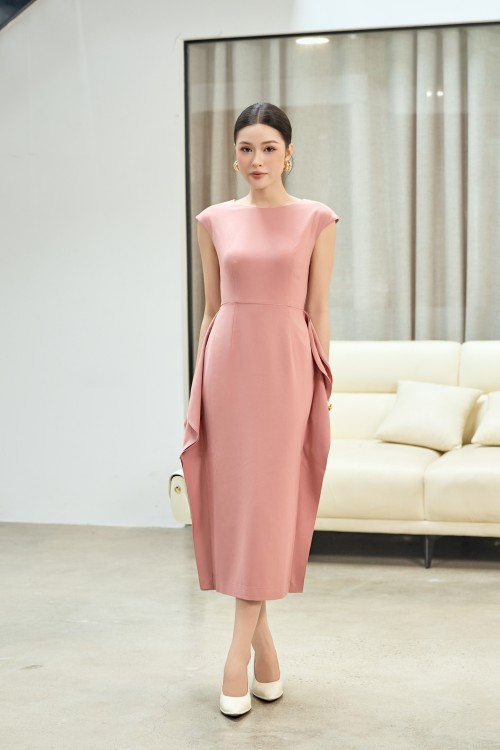 Mauve Woven Pencil Dress