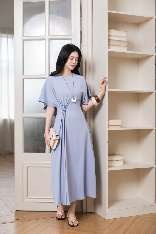 Sky Woven Flared Dress
