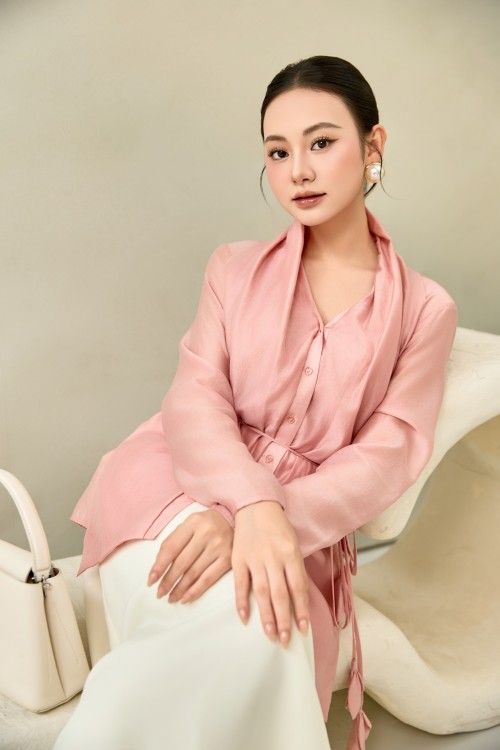 Raspberry Organza Blouse