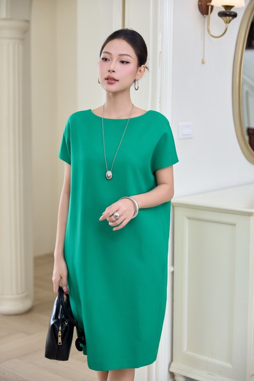 Green Woven Loose Dress