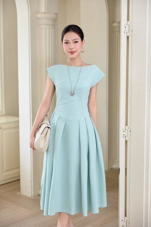 Mint Woven Flared Dress