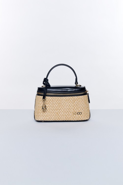 Mini Woven Box Vanity Bag