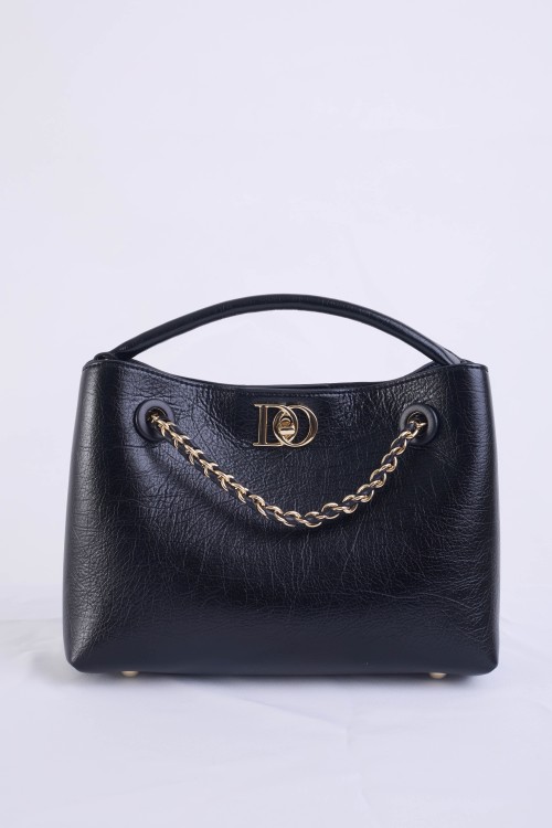 Turn Lock Chain Shoulder Bag
