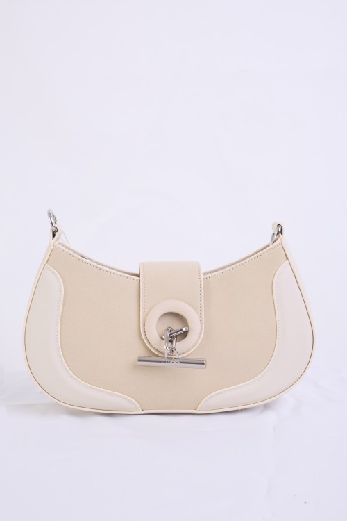Crescent Bar Lock Shoulder Bag