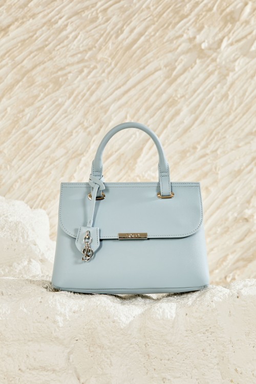 Top Handle Flap Bag With Charm