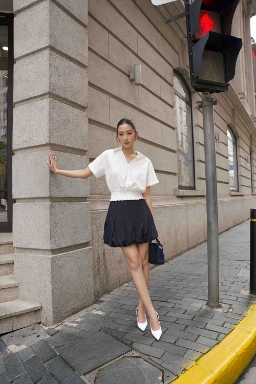 Dark Navy Denim Mini Skirt