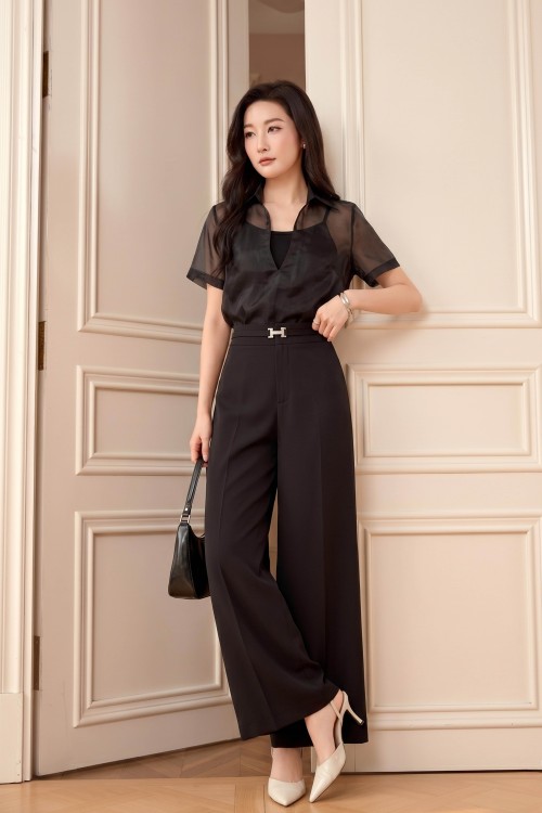 Sixdo Black Tuytsi Loose Pants