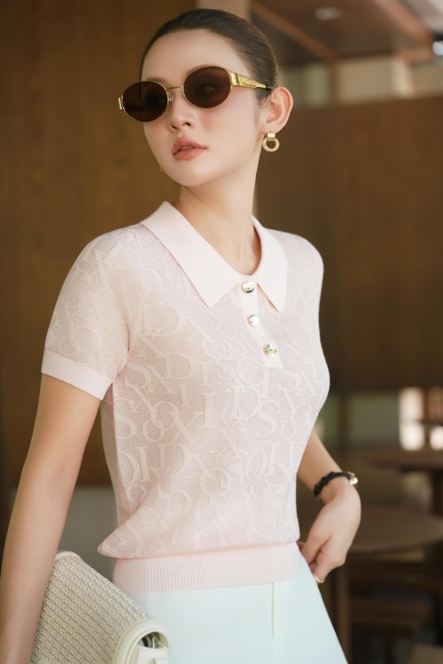 Sixdo Pink Sixdo Knit Polo